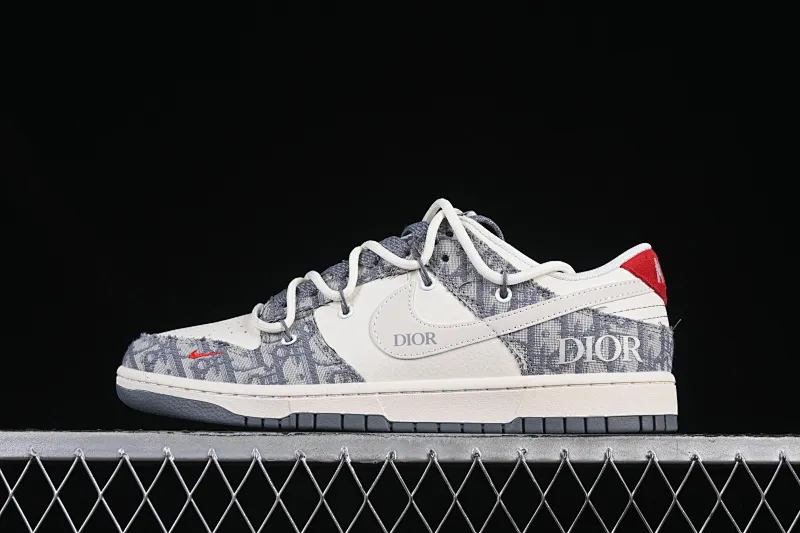 All categories Nk SB Dunk Series Nk SB Dunk Low High-end customized low-top sneakers Nike SB Dunk Low Dior co-branded strap woven white hook Anniversary high-end customized low-top casual sneakers SJ2068-316